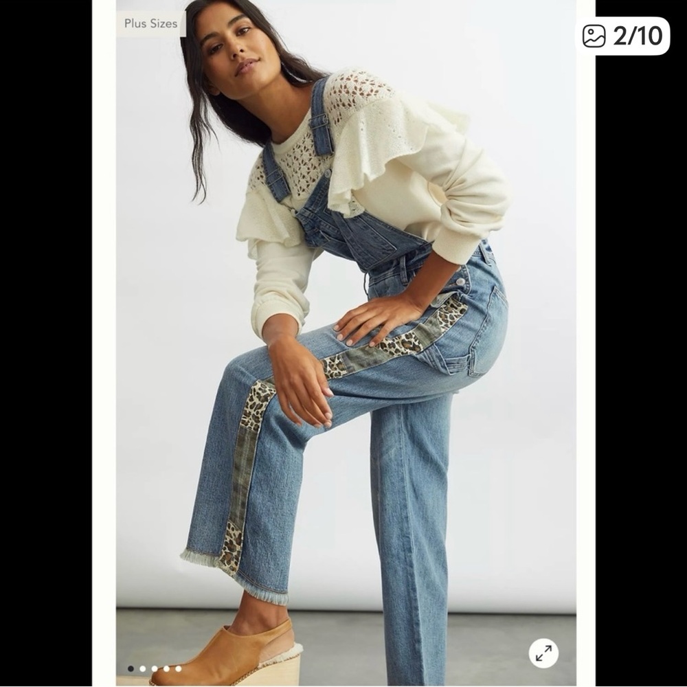 Anthropologie Pilcro The Lex Denim Overalls